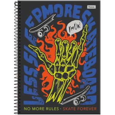 Imagem de Kit de Cadernos, Foroni, 10 Matérias, Capa Dura, Drip, 160 Folhas, Pacote com 4