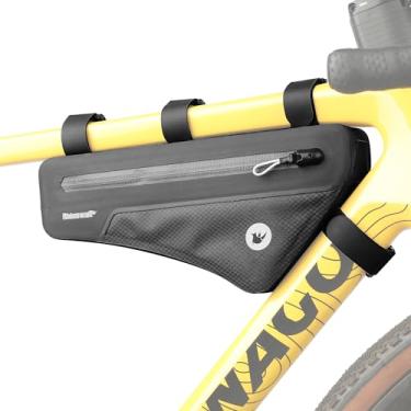 Imagem de Rhinowalk Bolsa para quadro de bicicleta, bolsa triangular, impermeável, embaixo da parte superior, bolsa de armazenamento frontal para bicicleta