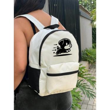 Imagem de Mochila Small CACHORRO CORRENDO Bolsa Escolar Trabalho Viagem Mala Fac