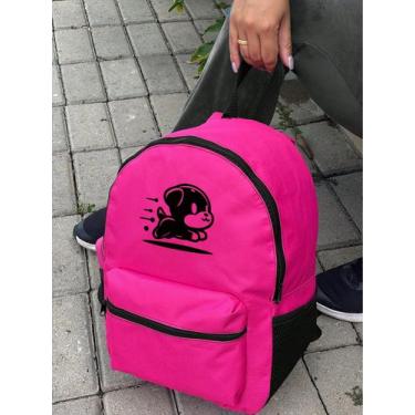 Imagem de Mochila Small CACHORRO CORRENDO Bolsa Escolar Trabalho Viagem Mala Fac