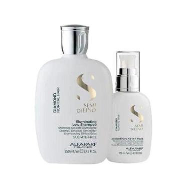 Imagem de Alfaparf Semi Di Lino Diamond Illuminating Kit Shampoo 250ml + Leave-i