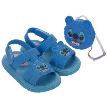 Imagem de Sandália Infantil Menina Grendene Kids Disney Puff Bag Baby, Azul, Azu