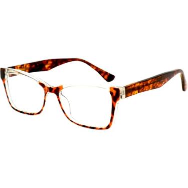Imagem de Armação de Óculos Retangular LA8008 (Retangular, Tartaruga com Cristal (C2))