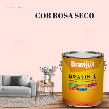 Imagem de Tinta Parede Rosa Acrílica Brasinil  Anti Mofo 3,2l - BRASILUX , ROSA 
