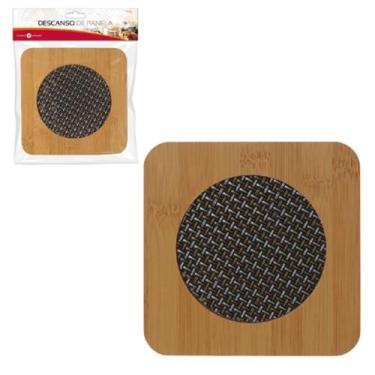 Imagem de Descanso De Panela Madeira Quadr com Tela Cozinha Mesa - zeein