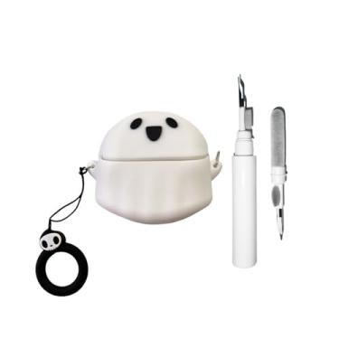 Imagem de [3 em 1] Capa fofa SKPY compatível com SHOKZ OpenDots ONE com anel e kit de limpeza, design de desenho animado 3D de silicone macio, capa resistente à prova de choque para OpenDots ONE mulheres e