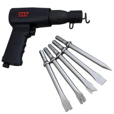 Imagem de Martelo Rebarbador Pneumático 3.200Bpm 5 Ponteiras - M7 - Mighty Seven