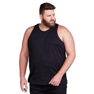 Imagem de Regata Masculina Plus Size Algodão Extra Grande - Daze Modas, G2, Pret