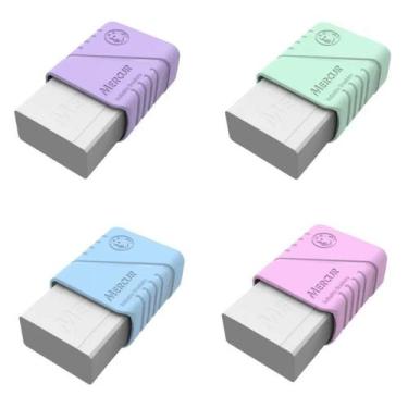 Imagem de Borracha branca tr tons pastel - mercur, KIT 4 CORES