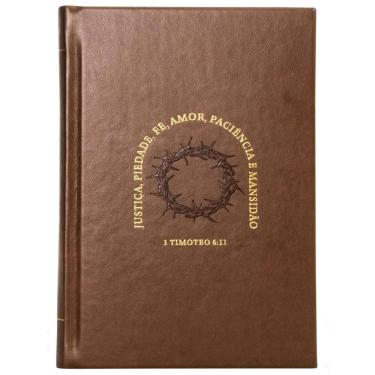 Imagem de Biblia Nvi, Letras De Jesus Em Vermelho, Couro-Soft Marrom Sobre Capa Dura, Timoteo