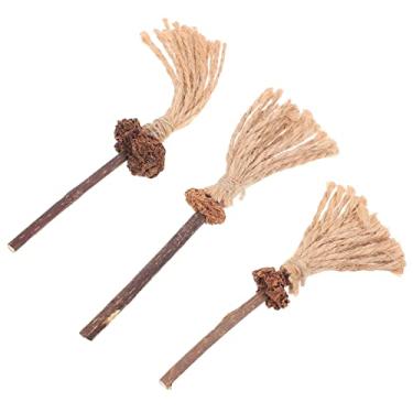 Imagem de STOBOK 3 peças de palitos de petisco de erva-dos-gatos em forma de vassoura, brinquedo para mastigar e morder, brinquedos para casa, animais de estimação, gatinhos, brinquedos de exercícios