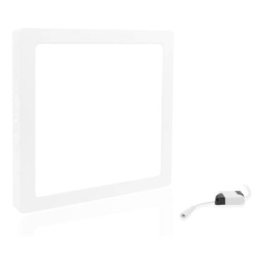Imagem de 2X Plafon Led Quadrado 24W Painel Sobrepor Branco Frio