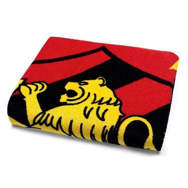 Imagem de Toalha Praia Buettner Veludo Estampado 100% Algodão Brasão Sport Recife 70cm X 140m Preto