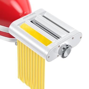 Imagem de Acessório para máquina de macarrão para batedeiras KitchenAid, conjunto 3 em 1, inclui cortador de espaguete de rolo de macarrão e cortador Fettuccine, acessório de massa para KitchenAid By Jovan Home