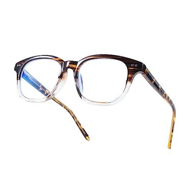 Imagem de Bhigh Óculos de leitura na moda para mulher, óculos de leitura azul anti-iluz, óculos de leitura ultraleves para jogos de computador para homem A2232, C3, 52