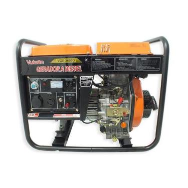 Imagem de GERADOR DIESEL 269cc 7HP 3.6KVA 3600WATTS BIVOLT PARTIDA ELE - VULCAN
