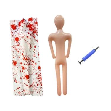 Imagem de MotiveTech Manequim inflável de Halloween, boneco de corpo inflável, adereços de cosplay para decoração de feriados ao ar livre e quintal, Style B