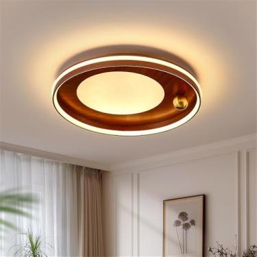 Imagem de Nórdico Moderno Quarto Lâmpada De Teto LED Moda Simplicidade Arte Sala De Estar Estudo De Restaurante Quarto Infantil Corredor Varanda Luz (3854A D48CM)