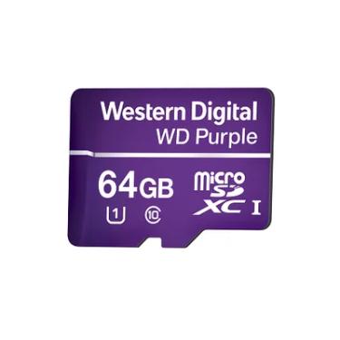Imagem de Cartão De Memória WD Purple Micro SD, 64GB, Classe 10