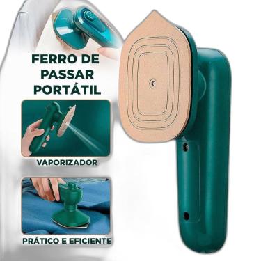 Imagem de Mini Ferro De Passar Roupa Portatil Viagem Vapor Premium