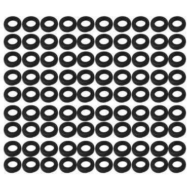 Imagem de Kit 90 Arruela Plástica Preta De Parafuso Afinação Bateria