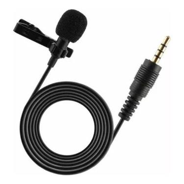 Imagem de Microfone Lapela Tomate 1,5m Com Fio Preto