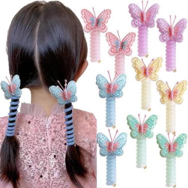 Imagem de Acessórios de cabelo Myhiju Butterfly Spiral Hair Ties x10