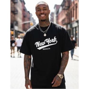 Imagem de Camisetas Masculinas Estampadas Estilo Nova York Basica - crushed, Pre