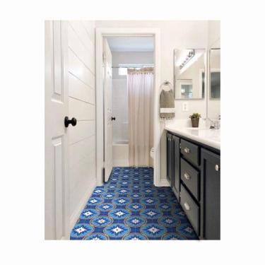 Imagem de Adesivo Para Piso Antiderrapante Lavável Mediterranio Flor 2 - Cromo D