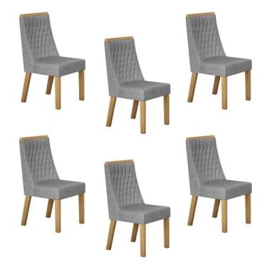 Imagem de Kit de 6 Cadeiras para Sala de Jantar Luna - Valdemóveis