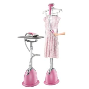 Imagem de Vaporizador de Roupas com Tanque de Água de 1,4L, Ferro de Engomar de Alta Potência com Cabide para Roupas, Vaporizador de Roupas com Poste Ajustável, 1800W para Tecidos