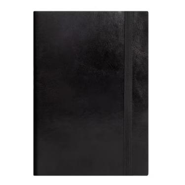 Imagem de makanu Caderno forrado, tamanho A5, 14 cm x 21 cm, capa de tecido preto, cadernos de diário, 200 páginas, papel grosso de 80 g/m2, capa dura, material escolar e de escritório, escrita, viagem