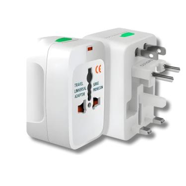 Imagem de Adaptador de Tomada Internacional Universal – Plug Bivolt para Celular, Notebook e Eletrônicos Para +150 Países (Argentina Chile Peru Europa Estados Unidos China) |