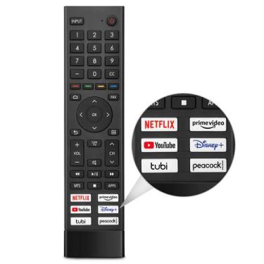 Imagem de Controle remoto de TV inteligente TOPKIND ERF3J80H para Hisense 4K UHD