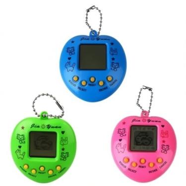 Imagem de Yia Yuan Bichinho Virtual Eletrônico Tamagotchi, Plástico, 14cm, Jogos Interativos, Verde, Rosa e Azul, para Crianças 3-12 Anos, Bateria Recarregável