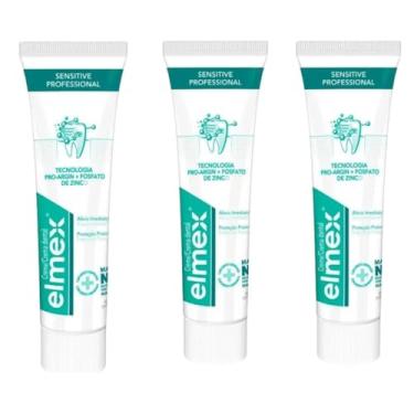 Imagem de Kit Com 3 Creme Dental Sensitive Professional Whitening Elmex 110g