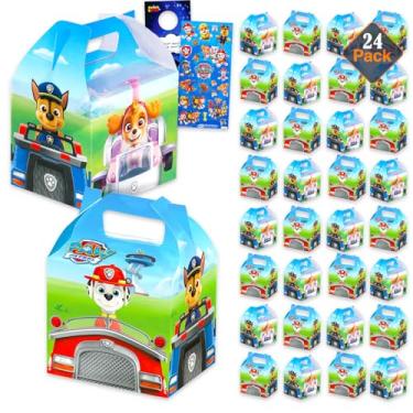 Imagem de Paw Patrol Conjunto de caixas de presente para celebrações - Pacote com 24 caixas de lembrancinhas para aniversários, prêmios, mais adesivos e mais | Lembranças de festa Paw Patrol para meninos