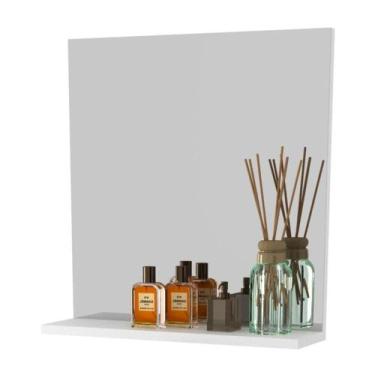 Imagem de Espelheira Para Banheiro 45cm Com Prateleira Multimóveis Cr10115 Branc