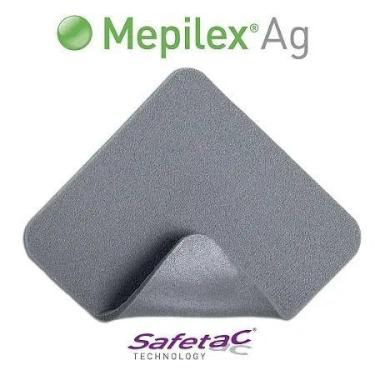 Imagem de Mepilex Ag 10x10cm Curativo com Prata  Molnlycke