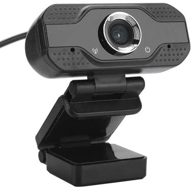 Imagem de Webcam Full HD 1080p com Microfone para Computador e Notebook – Câmera USB Plug & Play com Redução de Ruído e Suporte Ajustável para Aulas Online, Reuniões e Home Office