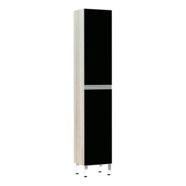 Imagem de Paneleiro 40 Cm Raso 2 Portas Lis Legno Crema Com Preto Tx