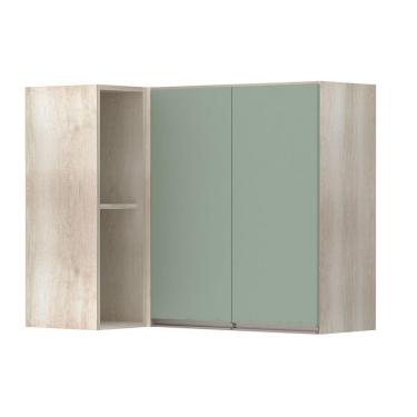 Imagem de Armário Canto Reto Conjugado 2 Portas C/Nicho Legno Crema