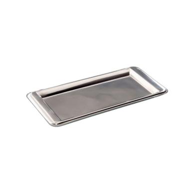 Imagem de Bandeja De Aço Inox Coffee Retangular Elegância