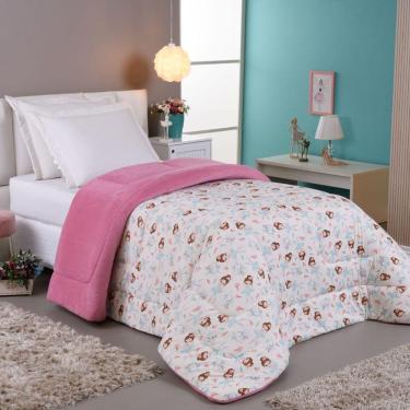 Imagem de Edredom Diverkids Solteiro Infantil 1 Peça Bailarina Rosa