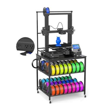 Imagem de Baoz Suporte Para Impressora 3D Com Armazenamento De Filamentos, Altura Ajustável E Quatro Rodas, Filtro Linha Embutido, Mesa Resistente Estúdio, Escritório Sala