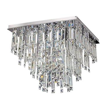 Imagem de Plafon Bivolt Quadrado G9 Austria Cristal Bronzearte Transparente