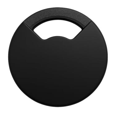 Imagem de Passa Fio 46 mm Plástico ABS Branco – Acabamento para Mesa, Móveis e Escritório – Organizador de Cabos com Tampa – Kit com 2 Unidades (PRETO)