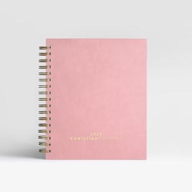 Imagem de 2024 Christian Planner | Bible Journal and Gratitude Book 7"x10" Spiral Bound with Eco-Friendly FSC Certified Paper | Monthly, Weekly, Daily Organizer Perfect for The Professional (Dust Pink)