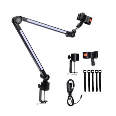 Imagem de EBTOOLS Braço de Lança do Microfone, Com Braçadeira C, Ajuste de ângulo de 190 °, Capacidade de Carga 2Kg, Parafuso Adaptador de 3/8 a 5/8 Polegadas, Antiderrapante, para Jogos