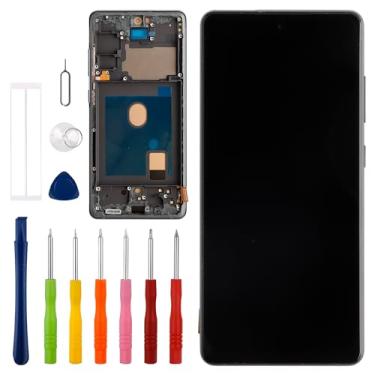 Imagem de Vvsialeek Novo conjunto de digitalizador de tela sensível ao toque LCD compatível com Galaxy S20 FE SM-G780F, SM-G780F/DSM [6,5 polegadas] com ferramentas de reparo - com bisel
